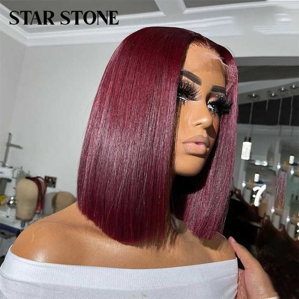 hair wigs red 99j color short bob human straight lace front brazilian 13x4 frontal for women preplucked 230510, Black
hair wigs red 99j color short bob human straight lace front brazilian 13x4 frontal for women preplucked 230510, Black