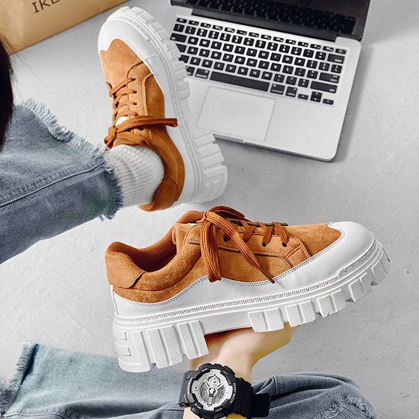 spring autumn men faux suede casual shoes fashion lace up platform sneakers outdoor walking footwear zapatos de hombre, Black
spring autumn men faux suede casual shoes fashion lace up platform sneakers outdoor walking footwear zapatos de hombre, Black