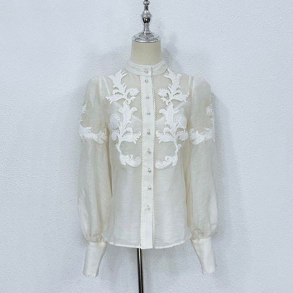 women's blouses & shirts australian designer designs 2023 spring/summer new patch embroidered polo shirt, White
women's blouses & shirts australian designer designs 2023 spring/summer new patch embroidered polo shirt, White