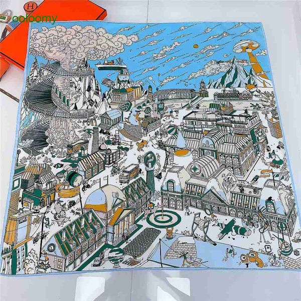 hemres designer scarves 90cm new handmade curled construction city women's art network red square shawl summer bust scarf, Blue;gray
hemres designer scarves 90cm new handmade curled construction city women's art network red square shawl summer bust scarf, Blue;gray