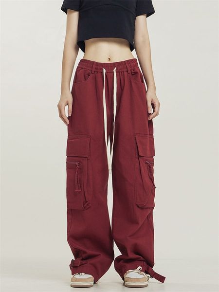 women's pants capris qweek harajuku vintage red cargo pants women oversize hip hop streetwear pockets black trousers retro wide leg tac, Black;white
women's pants capris qweek harajuku vintage red cargo pants women oversize hip hop streetwear pockets black trousers retro wide leg tac, Black;white