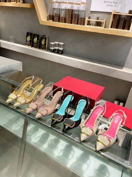 women vlogo signature leather slingback pump shoes flat 40mm 75mm high heel roman mules designer heels dress shoes for ladies, Black
women vlogo signature leather slingback pump shoes flat 40mm 75mm high heel roman mules designer heels dress shoes for ladies, Black