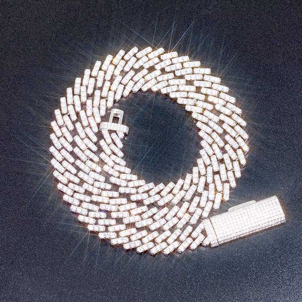 rts customized hiphop jewelry 10mm single rows cuban link with iced out moissanite diamond cuban chain rapper necklace, Silver
rts customized hiphop jewelry 10mm single rows cuban link with iced out moissanite diamond cuban chain rapper necklace, Silver