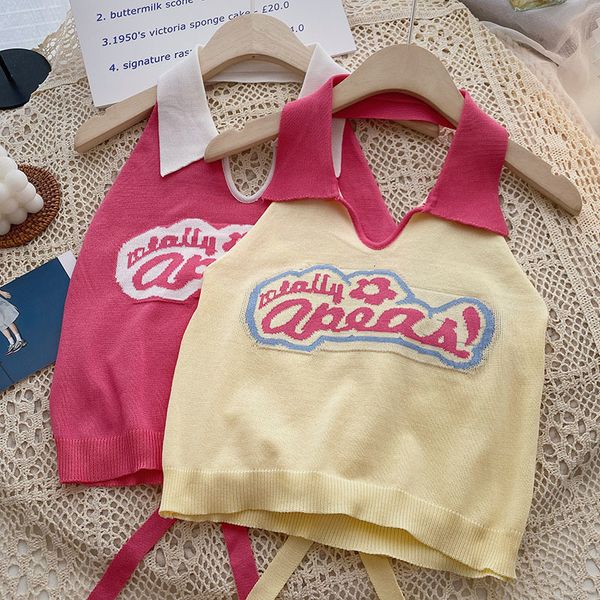 women's tanks camis heliar women y2k halter knitted tank plain letters embriodred cute tanks sweet crop for women summer 230510, White
women's tanks camis heliar women y2k halter knitted tank plain letters embriodred cute tanks sweet crop for women summer 230510, White