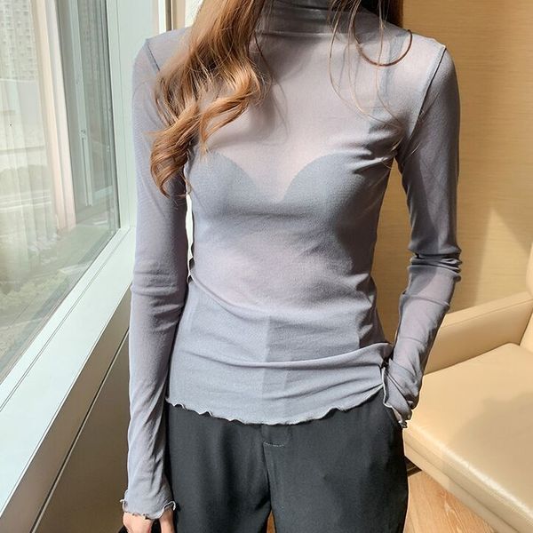 women's blouses shirts size m3xl girls mesh tees female autumn transparent full sleeve turtleneck thin blouse undershirt 230510, White
women's blouses shirts size m3xl girls mesh tees female autumn transparent full sleeve turtleneck thin blouse undershirt 230510, White