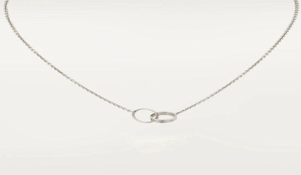 new classic design double loop charms pendant love necklace for women girls 316l titanium steel wedding jewelry collares collier8646296, Silver
new classic design double loop charms pendant love necklace for women girls 316l titanium steel wedding jewelry collares collier8646296, Silver
