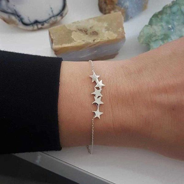ornament fashion simple alloy xingx bracelet five pointed star ins cold style for women, Golden;silver
ornament fashion simple alloy xingx bracelet five pointed star ins cold style for women, Golden;silver