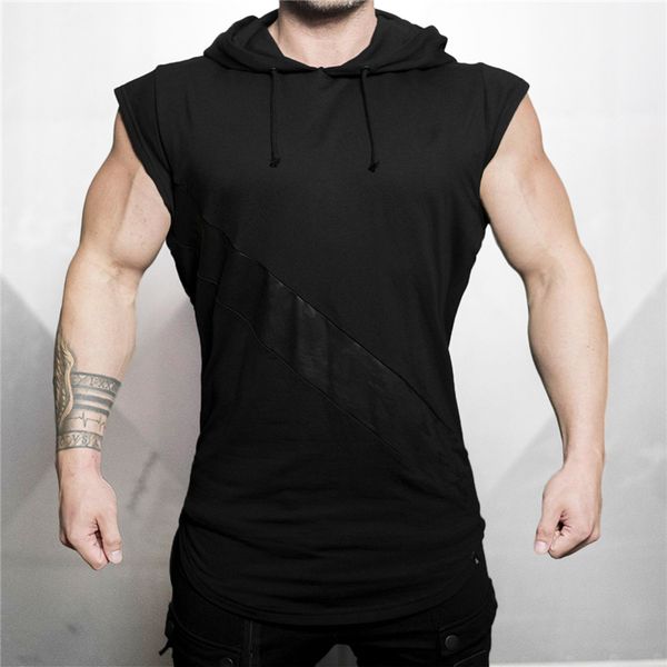 men' tank men bodybuilding stringer with hooded mens gyms clothing fitness sleeveless vests cotton singlets muscle ops 230509, White;black
men' tank men bodybuilding stringer with hooded mens gyms clothing fitness sleeveless vests cotton singlets muscle ops 230509, White;black