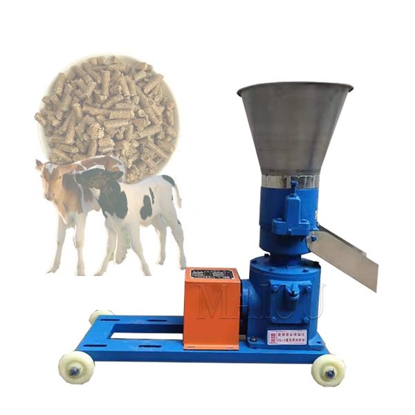 Image of 3kw Pellet Press Animal Feed Pellet Mill Biomass Pellet Machine 100kg/h-200kg/h