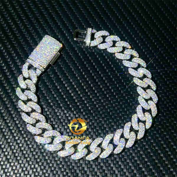 wholesale price pass diamond tester 13mm 925 sterling silver 2 row diamond vvs moissanite cuban link bracelet
wholesale price pass diamond tester 13mm 925 sterling silver 2 row diamond vvs moissanite cuban link bracelet