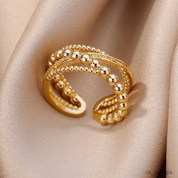 band rings beads crossed rings for women opening adjustable stainless steel ring 2023 trend luxury wedding aesthetic jewelry mujer, Silver
band rings beads crossed rings for women opening adjustable stainless steel ring 2023 trend luxury wedding aesthetic jewelry mujer, Silver