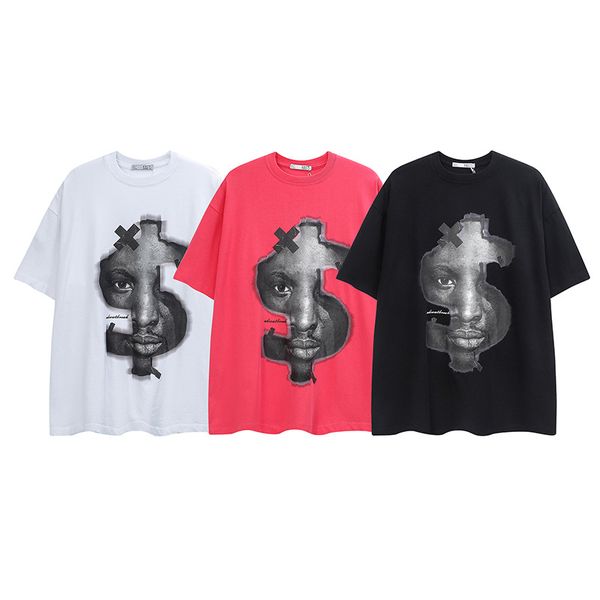 Summer fashion men street vintage portrait printing cotton loose crewneck t shirt, Black
Summer fashion men street vintage portrait printing cotton loose crewneck t shirt, Black