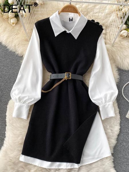 shirts deat women knitted vest shirt dress new turndown collar long sleeve fashion two piece suit spring winter 2023 11d6115, White
shirts deat women knitted vest shirt dress new turndown collar long sleeve fashion two piece suit spring winter 2023 11d6115, White