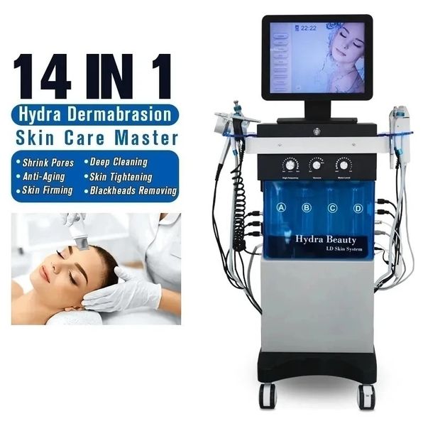 14 in 1 hydrafacial machine professional blackhead remove facial hydrafacial machine device skin cleaning beauty machine, Black;white
14 in 1 hydrafacial machine professional blackhead remove facial hydrafacial machine device skin cleaning beauty machine, Black;white