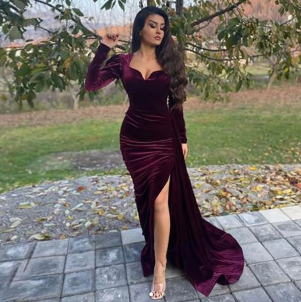 new evening dresses formal prom party gown mermaid sweetheart long sleeve floor-length sweep train long backless plus size split custom, Black
new evening dresses formal prom party gown mermaid sweetheart long sleeve floor-length sweep train long backless plus size split custom, Black