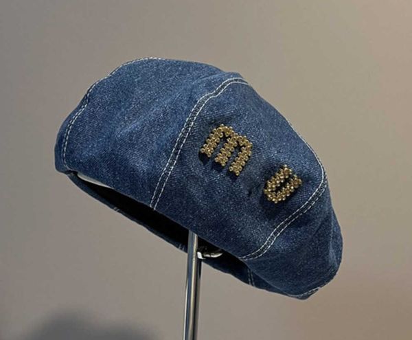 designer new 23ss women spring summer beret fashion brand travel material crystal letter embroidery womens hats, Blue;gray
designer new 23ss women spring summer beret fashion brand travel material crystal letter embroidery womens hats, Blue;gray