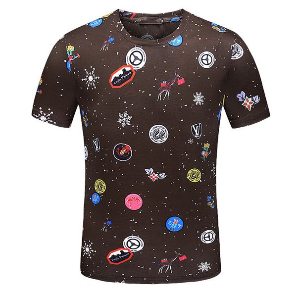 summer new men's t-shirt fashion trend designer european and american style printed personality hundred match young charm internet cele, White;black
summer new men's t-shirt fashion trend designer european and american style printed personality hundred match young charm internet cele, White;black