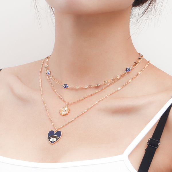 5 color luxury designer necklace jewlery designer for women ins multi-layer devil's eye collarbone chain cool wind eye necklace female, Silver
5 color luxury designer necklace jewlery designer for women ins multi-layer devil's eye collarbone chain cool wind eye necklace female, Silver
