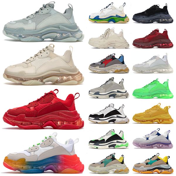 2023 triple s designer shoes 17fw paris vintage old dad trainers loafers vintage clear sole crystal bottom luxury triple-s triples sneakers, Black
2023 triple s designer shoes 17fw paris vintage old dad trainers loafers vintage clear sole crystal bottom luxury triple-s triples sneakers, Black