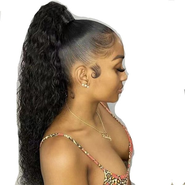 nice ponytail natural color kinky curly ponytails human hair wrap around remy hairs pony tail hairpiece 160g weight, Black
nice ponytail natural color kinky curly ponytails human hair wrap around remy hairs pony tail hairpiece 160g weight, Black