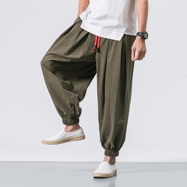 pants men harem pants cotton linen baggy pants elastic waist casual joggers fashion breathable solid trousers male streetwear for boy, Black
pants men harem pants cotton linen baggy pants elastic waist casual joggers fashion breathable solid trousers male streetwear for boy, Black