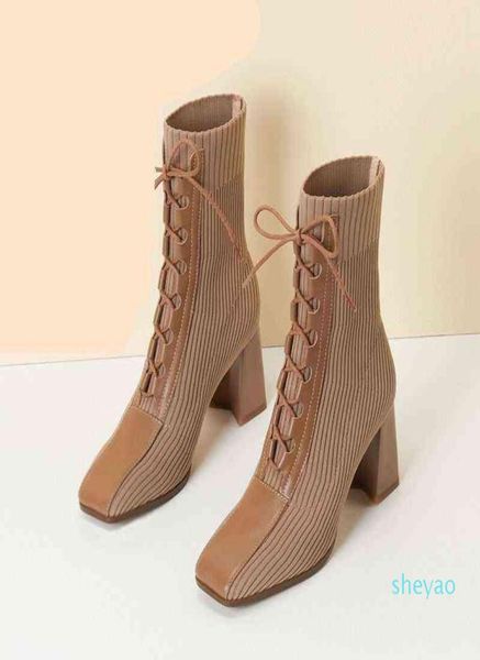 autumn winter fashion stitching knitted elastic stockings highheeled short boots women039s square toe4969168, Black
autumn winter fashion stitching knitted elastic stockings highheeled short boots women039s square toe4969168, Black