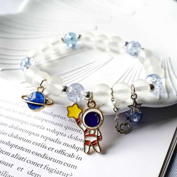 temperament astronaut pick xingx elastic string bracelet female special interest design dull polish bead ornament, Golden;silver
temperament astronaut pick xingx elastic string bracelet female special interest design dull polish bead ornament, Golden;silver