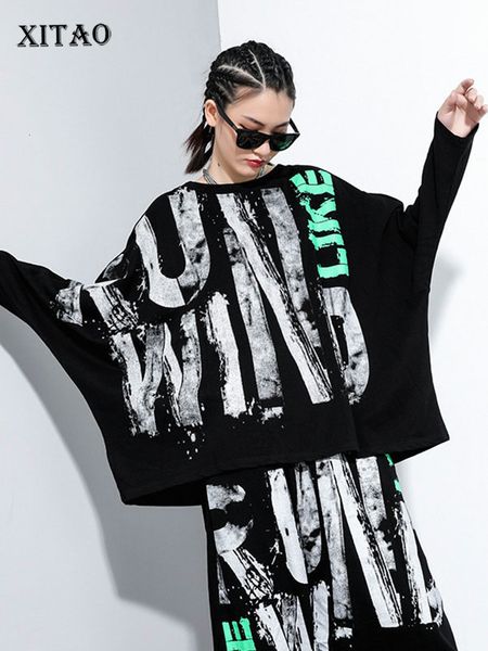 women's tshirt xitao letter patchwork t shirt women loose fashion personality batwing sleeve all match autumn irregular tee zp3262 2305, White
women's tshirt xitao letter patchwork t shirt women loose fashion personality batwing sleeve all match autumn irregular tee zp3262 2305, White