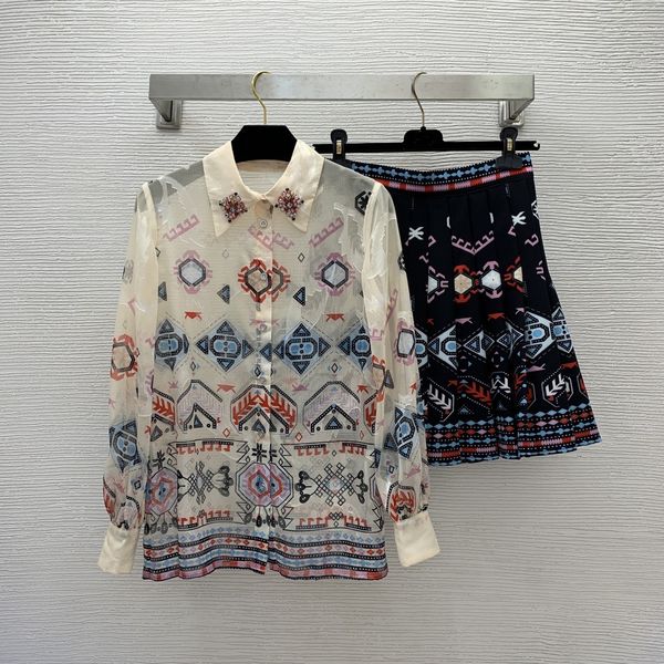 luxury women's two piece dress 2023 new summer autumn lapel neck long sleeve brand same style designer skirts 0510-16, White
luxury women's two piece dress 2023 new summer autumn lapel neck long sleeve brand same style designer skirts 0510-16, White