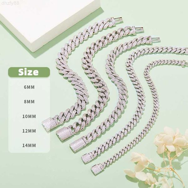925 sterling silver single row moissanite diamond cuban chain necklace diamond prong flat miami gold cuban link chain bracelet
925 sterling silver single row moissanite diamond cuban chain necklace diamond prong flat miami gold cuban link chain bracelet