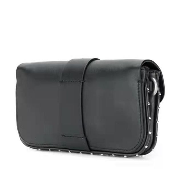 evening bag fashion allmatch black metal chain mini shoulder s genuine leather 230509