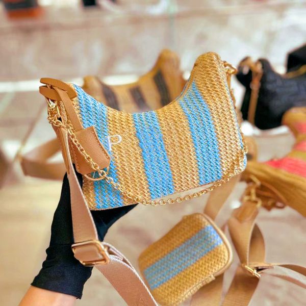 luxury 3piece triangle weave straw raffias the tote bags womens man designer purses summer prad bag fashion shoulder bag crossbody travel ha
luxury 3piece triangle weave straw raffias the tote bags womens man designer purses summer prad bag fashion shoulder bag crossbody travel ha