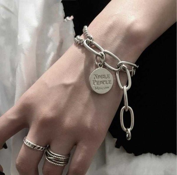 selling tongyuan brand letter bracelet womens retro distressed simple personality geometric stitching chain ornament, Golden;silver
selling tongyuan brand letter bracelet womens retro distressed simple personality geometric stitching chain ornament, Golden;silver