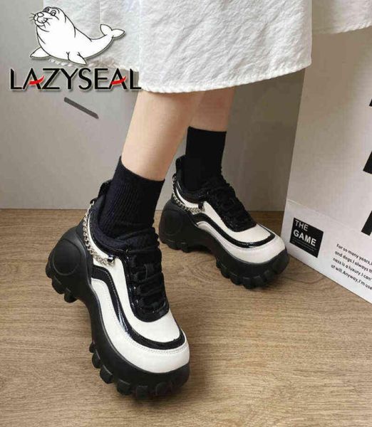 lazyseal platform sneaker spring women casual metal chain design 7cm high heels lace up shoes for woman ankle boots 09221796144, Black
lazyseal platform sneaker spring women casual metal chain design 7cm high heels lace up shoes for woman ankle boots 09221796144, Black