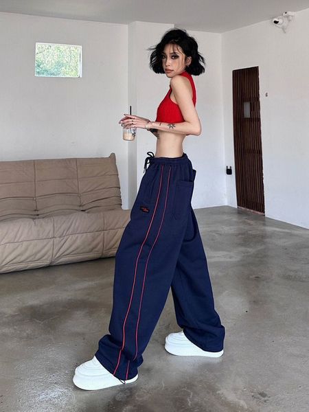 women's pants s mingliusili celana kaki lebar wanita bawahan gaya vintage y2k ukuran besar pinggang tinggi untuk dansa hippie jalanan, Black;white
women's pants s mingliusili celana kaki lebar wanita bawahan gaya vintage y2k ukuran besar pinggang tinggi untuk dansa hippie jalanan, Black;white