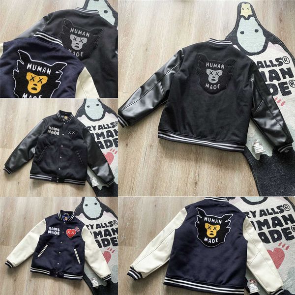 made jacket men's varsity jackets human sheep embroidery leather sleeve men's women's baseball jacket 1tok, Black;brown
made jacket men's varsity jackets human sheep embroidery leather sleeve men's women's baseball jacket 1tok, Black;brown