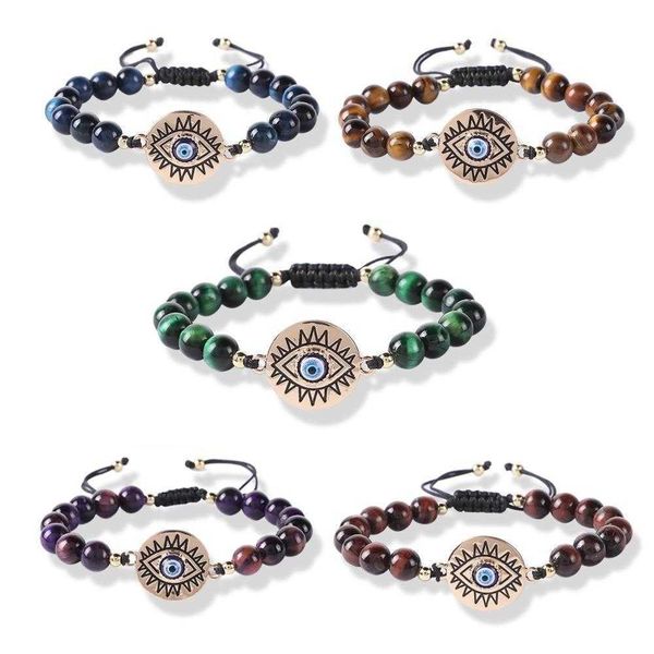 natural stone strand semi precious devils eye bracelet tigereye woven beads, Black
natural stone strand semi precious devils eye bracelet tigereye woven beads, Black