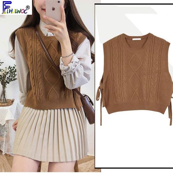 leather winter spring basic wear knitted sweater women fashion sleeveless vest design brown knitting vest korea style 9802, Black
leather winter spring basic wear knitted sweater women fashion sleeveless vest design brown knitting vest korea style 9802, Black