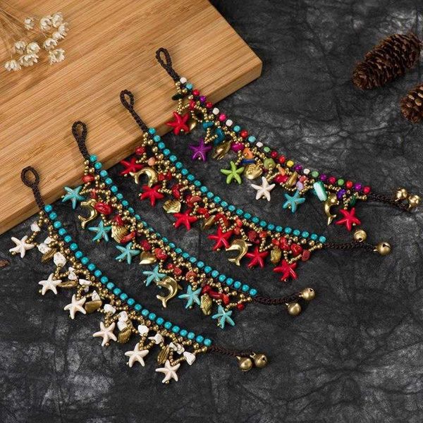bohemian style beach jewelry starfish pendant bracelet for women wholesale hand weaving, Golden;silver
bohemian style beach jewelry starfish pendant bracelet for women wholesale hand weaving, Golden;silver