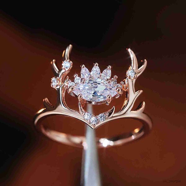 band rings fashion elk crystal women rings rose gold color cute antler wedding engagement party rings accessories jewelry, Silver
band rings fashion elk crystal women rings rose gold color cute antler wedding engagement party rings accessories jewelry, Silver