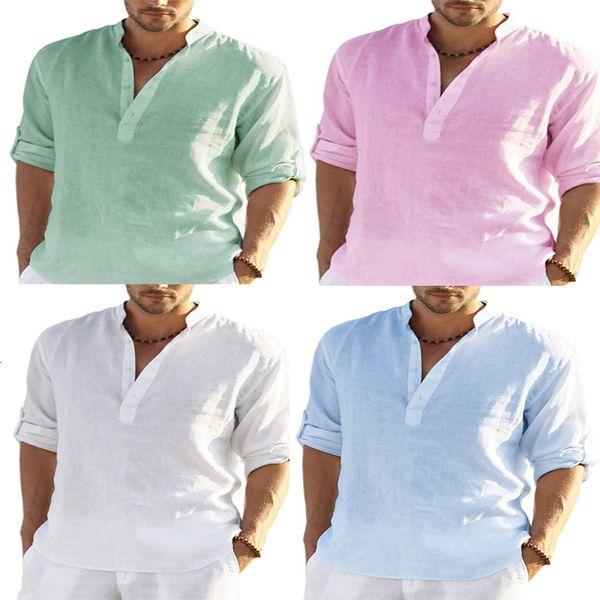 men's polos men spring cotton linen kimono shirt long sleeve solid leisure chinese clothes casual stand collar shirts polo running 2305, White;black
men's polos men spring cotton linen kimono shirt long sleeve solid leisure chinese clothes casual stand collar shirts polo running 2305, White;black