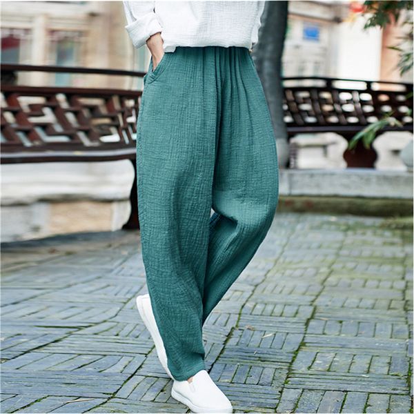 women's pants capris johnature women pockets harem pants elastic waist spring casual vintage trouser loose quality women cotton linen p, Black;white
women's pants capris johnature women pockets harem pants elastic waist spring casual vintage trouser loose quality women cotton linen p, Black;white