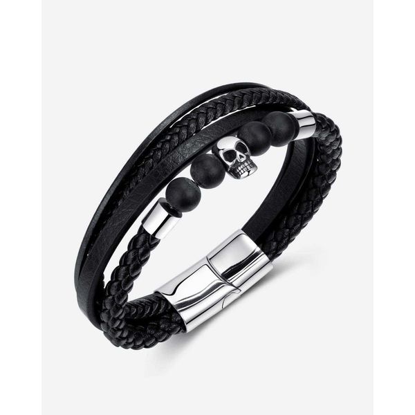accessories wholesale hip hop retro skull leather bracelet fashion woven multi layer ornament, Golden;silver
accessories wholesale hip hop retro skull leather bracelet fashion woven multi layer ornament, Golden;silver