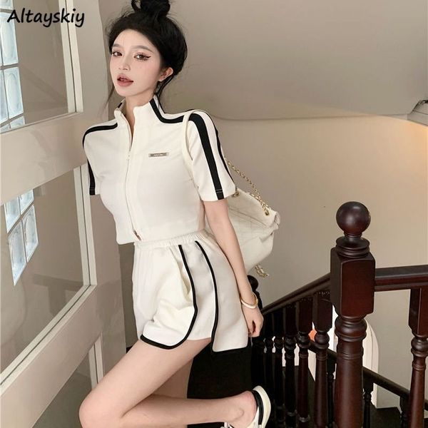 two piece dres sets tshirt sequined minimalist allmatch leisure fashion shorts sporty high waist comfortable female korean style summer 2305, White
two piece dres sets tshirt sequined minimalist allmatch leisure fashion shorts sporty high waist comfortable female korean style summer 2305, White