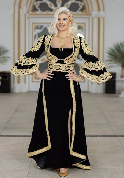 albanian caftan mermaid evening dresses flared long sleeves gold lace applique traditional kosovo prom gowns outfits, Black;red
albanian caftan mermaid evening dresses flared long sleeves gold lace applique traditional kosovo prom gowns outfits, Black;red