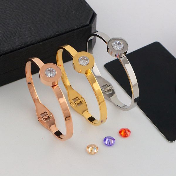 classic bangles gold silver nail bracelet titanium steel cuff bangle replaceable diamond bracelets womens mens love jewelry gift with box, Black
classic bangles gold silver nail bracelet titanium steel cuff bangle replaceable diamond bracelets womens mens love jewelry gift with box, Black