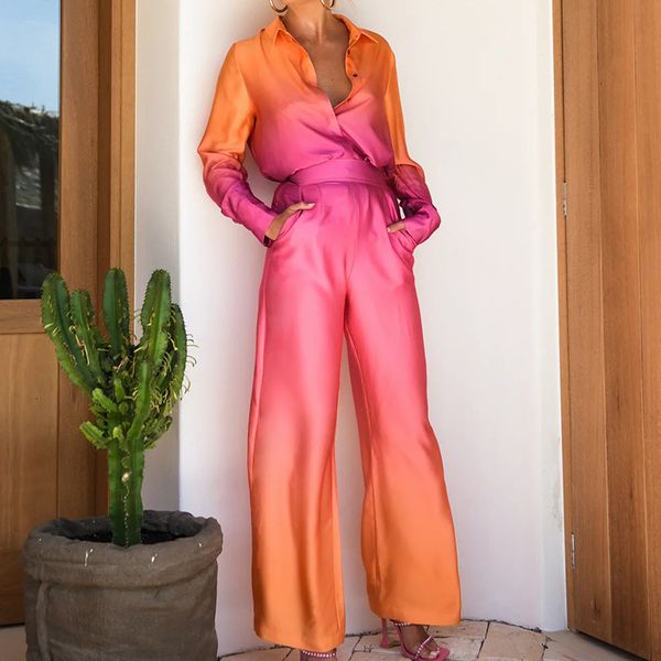 women's two piece pants rdmq 23 tiedye print satin outfits spring turndown collar button blouse with straight suit casual long sleeve w, White
women's two piece pants rdmq 23 tiedye print satin outfits spring turndown collar button blouse with straight suit casual long sleeve w, White