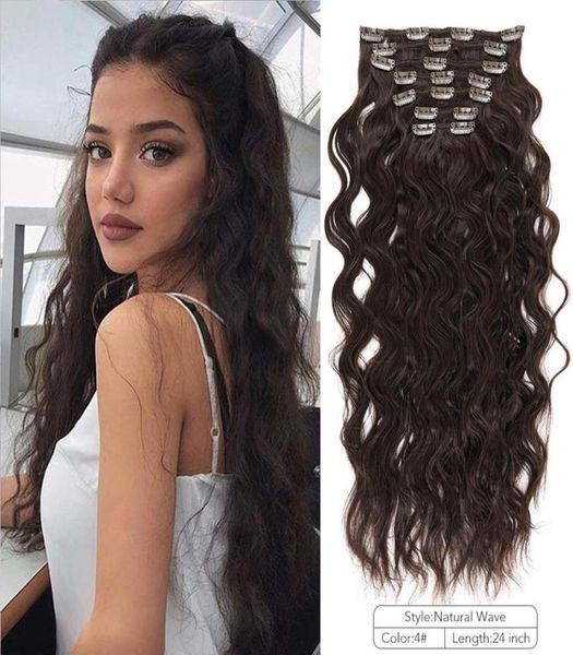 hair bulks clip in extension long natural wave wavy 24039039 synthetic high temperature fiber extensions for women 140g 7pcs2836526, Black
hair bulks clip in extension long natural wave wavy 24039039 synthetic high temperature fiber extensions for women 140g 7pcs2836526, Black