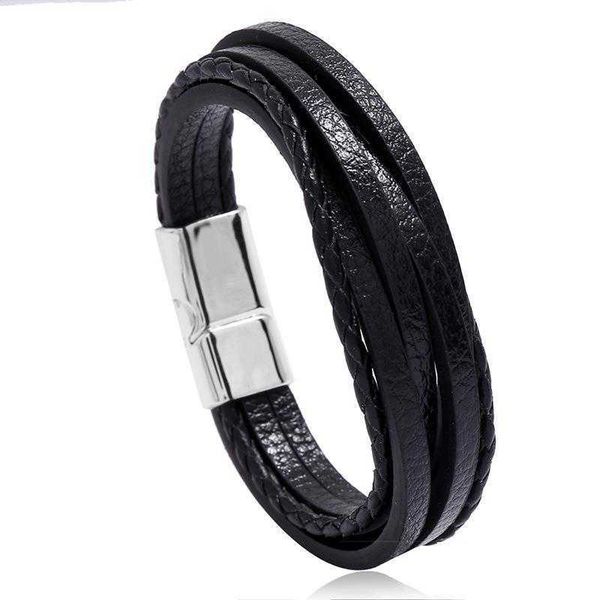 accessories multilayer simplicity woven mens leather bracelet magnetic buckle imitation cowhide, Golden;silver
accessories multilayer simplicity woven mens leather bracelet magnetic buckle imitation cowhide, Golden;silver