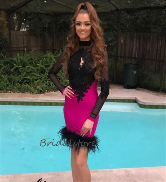chic pink black feather prom dress with lace 2023 tight long sleeve cocktail dresses mini short graduation formal evening homecoming graduat
chic pink black feather prom dress with lace 2023 tight long sleeve cocktail dresses mini short graduation formal evening homecoming graduat